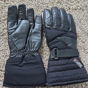 3M thinsulate Black Leather Gloves  Size 10
